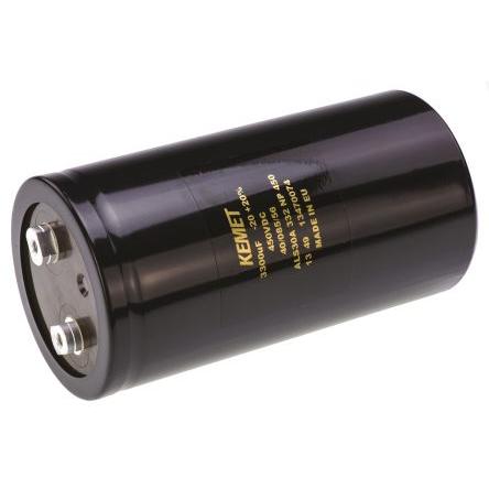 Kondenzátor, řada: ALS30 3300 μF ±20 % 39mΩ ALS30A332NP450 450V dc, Šroubová svorka KEMET