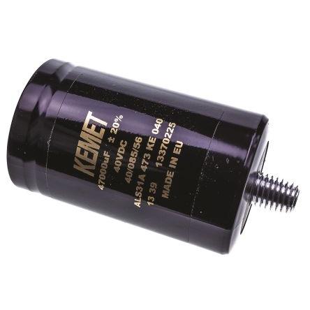 Kondenzátor, řada: ALS31 47000 μF ±20 % 12mΩ 40V dc, Šroubová svorka KEMET