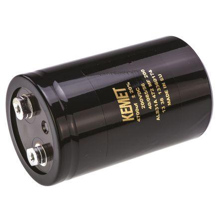Kondenzátor, řada: ALS31 4700 μF ±20 % 33 200V dc, Šroubová svorka KEMET
