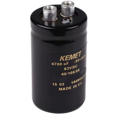 Kondenzátor, řada: ALS40 47000 μF ±20 % 9mΩ ALS40A473DF025 25V dc, Šroubová svorka KEMET