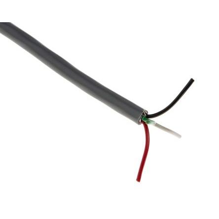 Vícežilové průmyslové kabely, řada: 9534, Polyvinylchlorid, 300V, chování ohně: Samozhášecí Belden 305 m, Stříbrná
