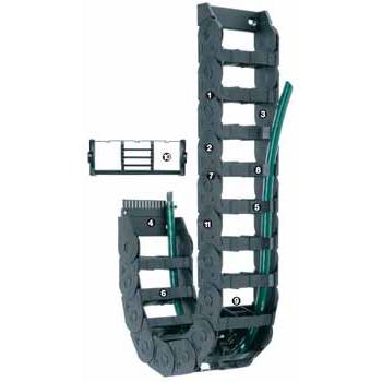 Řetězový kabelový kanál, řada: e-chain Igumid NB barva Černá 170mm x 64 mm x 1 m, min. poloměr ohybu 150 mm Igus