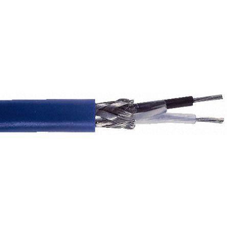 Dvojitý axiální kabel, řada: 9272, Modrá Stíněný Polyetylen Belden, chování ohně: Nízká hořlavost a bez halogenů (LSZH),