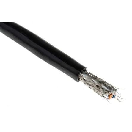 Vícežilové průmyslové kabely, řada: 3106A 1 párů v balení, Polyvinylchlorid, 300V 0.36 mm² Belden 152 m, Černá