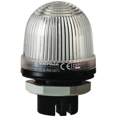 Werma Maják, řada: EM 800 Stálé barva Čirá 24V ac/dc Žárovka Panel 125mA, 40 mA CE IP65