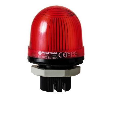 Werma Maják, řada: EM 801 Stálé barva Červená 24V ac/dc LED Panel 45mA EN 60598/VDE 0711 T1 IP65