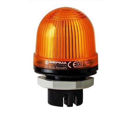 Werma Maják, řada: EM 801 Stálé barva Žlutá 24V ac/dc LED Panel 45mA CE Certified UKCA IP65