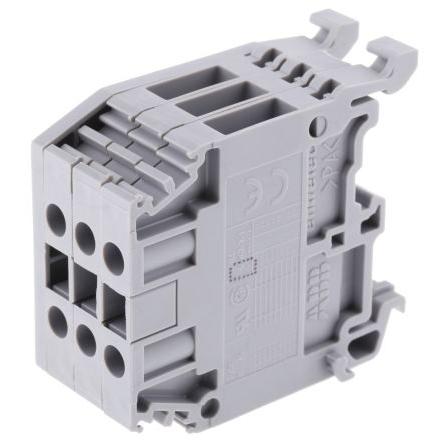 Entrelec Distribuční blok, počet cest: 3, 800V 32A Šedá