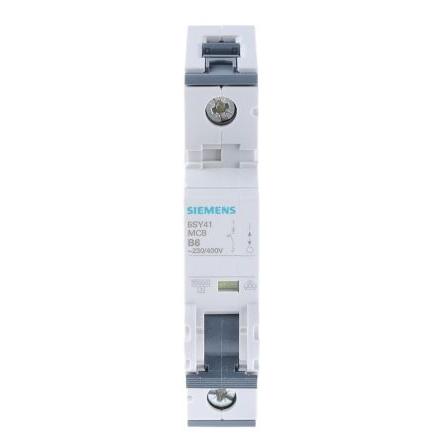 Siemens Miniaturní jistič, rozsah: 5SY4 1pólový 6A vypínací výkon 10 kA, charakteristika: Typ B, rozsah: SENTRON 400V ac
