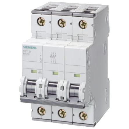 Siemens Miniaturní jistič, rozsah: 5SY4 3pólový 32A vypínací výkon 10 kA, charakteristika: Typ B, rozsah: SENTRON 400V
