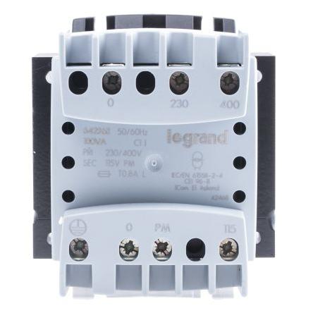 Legrand Transformátor na lištu DIN 100 VA, primární napětí: 230 to 400 V, sekundární napětí: 230 V, počet výstupů: 1,