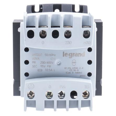 Legrand Transformátor na lištu DIN 63 VA, primární napětí: 230 to 400 V, sekundární napětí: 230 V, počet výstupů: 1,
