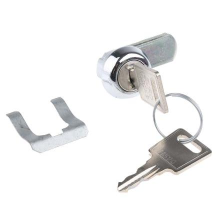 Zámková vložka S klíčem, Klíč, Plastové, hloubka od panelu k jazýčku: 9.5 mm, Chromová 20.3 x 17.7 mm Euro-Locks a Lowe