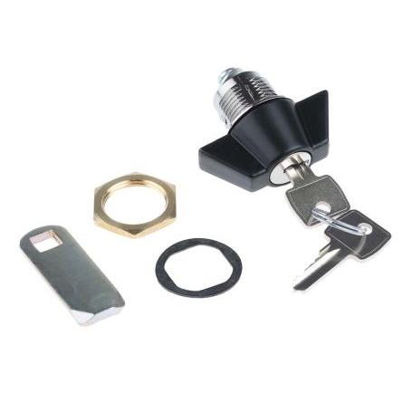 Zámková vložka S klíčem, Klíč, hloubka od panelu k jazýčku: 16 mm, Chromová 23 x 20.2 mm Euro-Locks a Lowe & Fletcher
