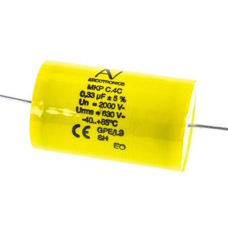 Polypropylenový kondenzátor, řada: C4C 330 nF ±5 % 2 kV dc 630V ac, Průchozí otvor 1.2 mm KEMET