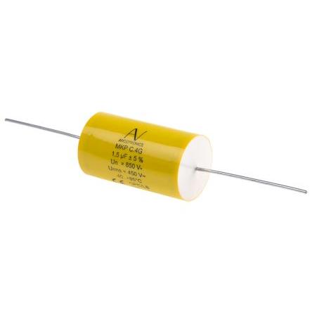Polypropylenový kondenzátor, řada: C4G 1.5 μF ±5 % 850 V dc 450V ac, Průchozí otvor 1.2 mm KEMET