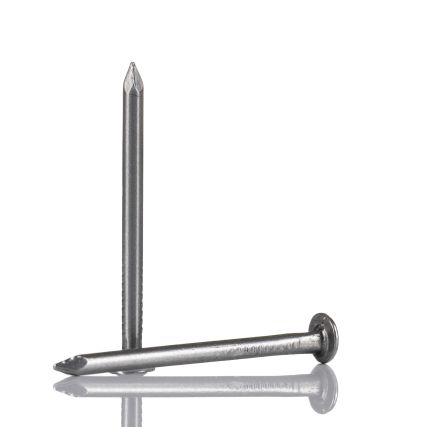 RS PRO Hřebík s kulatou hlavou, délka: 25 mm, Světlý, Ocel Kulatý drátěný hřebík 1.8 mm 500 g