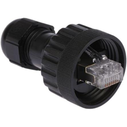 Brad from Molex Konektor RJ45, řada: 13005 Vnější Cat5e, počet cest: 8, Rovný, Kabel Stíněné, počet portů: 1portový