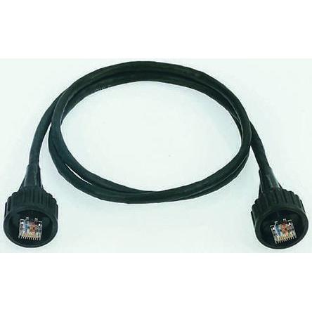 Brad from Molex Cat5e Ethernetové kabely, řada: RJ-Lnxx, Černá, Polyuretan 5 m, typ pláště: Stíněné Stíněný