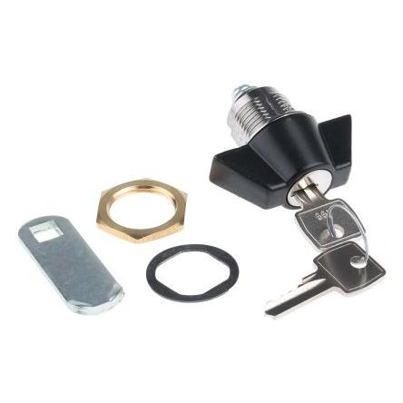 Zámková vložka S klíčem, Klíč, hloubka od panelu k jazýčku: 16 mm, Chromová 23 x 20.2 mm Euro-Locks a Lowe & Fletcher
