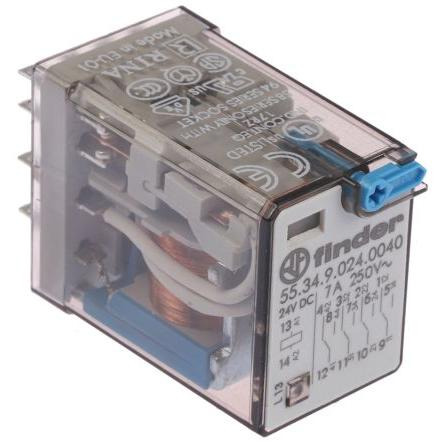 Finder Výkonové relé 4PDT 7A 24V dc 55