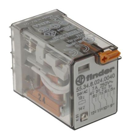 Finder Relé 4PDT 7A 24V ac 55