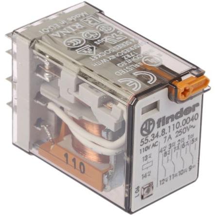 Finder Výkonové relé 4PDT 7A 110V ac 55