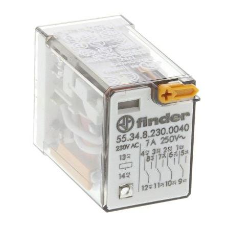 Finder Výkonové relé 4PDT 7A 230V ac 55