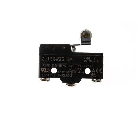 Omron Z Páka s válečkem Koncový spínač SPDT IP00 Fenolická pryskyřice, Kov, PVC 250V ac 15A