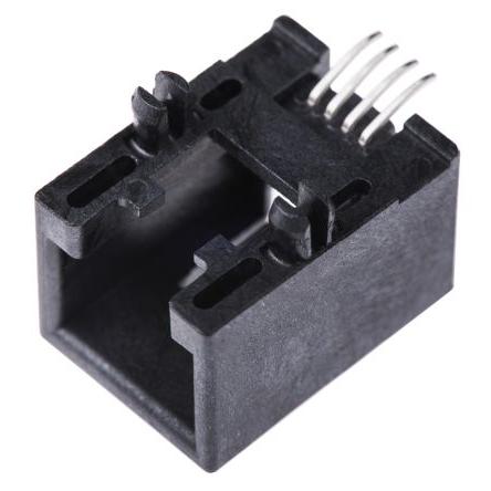 Molex Konektor RJ11, řada: 95501 Vnitřní Cat3, počet cest: 6, Pravý úhel, Povrch UTP, počet portů: 1portový