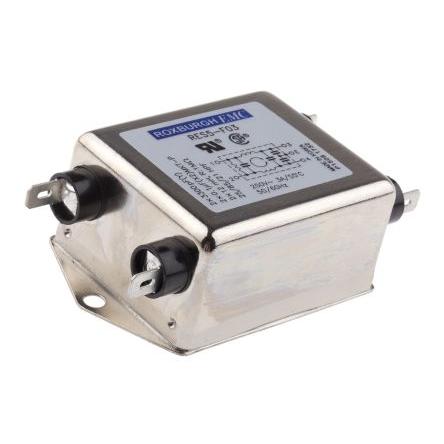 Filtr RFI, řada: RS PRO, 100 nF, 250V ac/dc, 50Hz, 60 Hz, Montáž na rám 12 mH, Fast-On, 3 A, počet fází: 1, 500 μA, RS