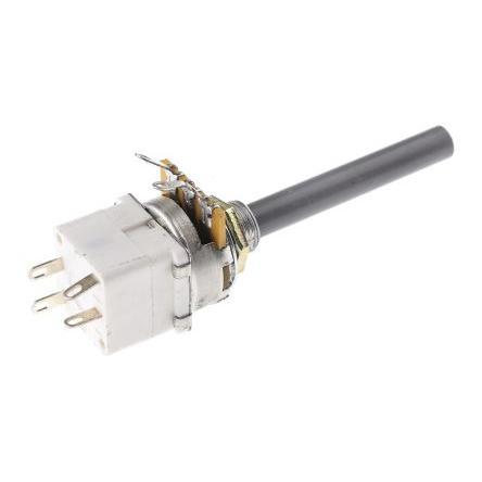 Potenciometr, průměr hřídele: 6.35 mm 1otáčkový, řada: 23 1 mΩ 20 % 0.4 W 1624204-2 Rotační, Montáž do panelu 1 TE
