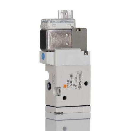 Pneumatický solenoidový ventil 3/2 běžně zavřený, řada: SYJ500 Metrické Solenoid, max. průtok: 196.3NL/min SMC 24V dc