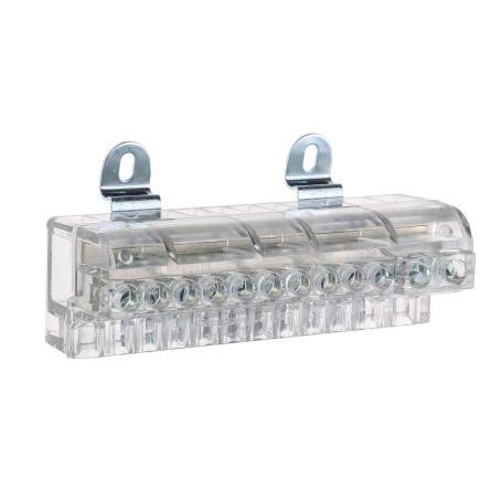 RS PRO Svorkovnice pro montáž na lištu DIN, 450V Čirá 16mm², 6 mm² 1 Šroubová