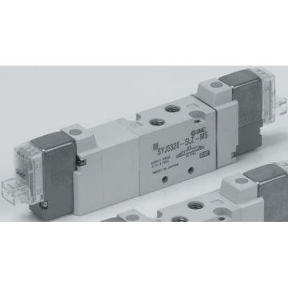 Pneumatický solenoidový ventil 5/2, řada: SYJ5000 Metrické Solenoid, max. průtok: 129L/min SMC 24V dc