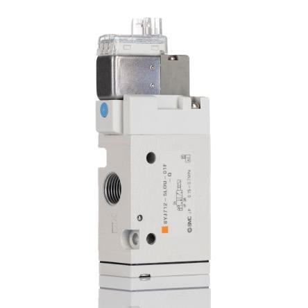 Pneumatický solenoidový ventil 3/2 běžně zavřený, řada: SYJ700 G 1/8 Elektromagnetický/pružina, max. průtok: