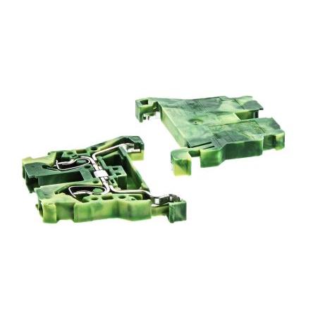WAGO Zemnicí svorkovnice 870-907, řada: 870, 500V Zelená, Žlutá 2.5mm² 1 Klecová svorka