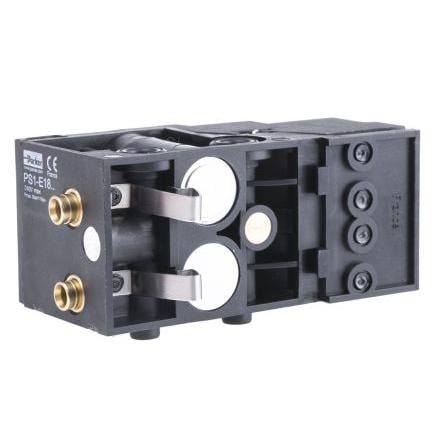 Pneumatický solenoidový ventil Ne, 4/2 NO, řada: PS1 G Elektromagnetický/pružina, max. průtok: 200L/min Parker 24V