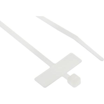 Stahovací páska Nerozpojitelné 100 mm 2.5mm Bílá Nylon 66 RS PRO