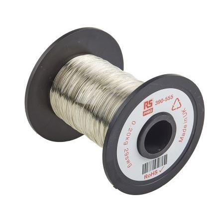 Měděný drát, prameny vodičů: 1 x 0.35 mm Cín, vnější průměr: 0.35 mm OD RS PRO 234 m