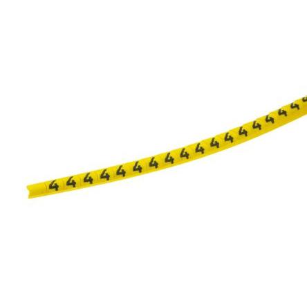Označovač kabelu, řada: Helagrip Nasouvací barva Černá 3.5 mm x 3.3mm HellermannTyton Žlutá 4 3 mm 901-10271