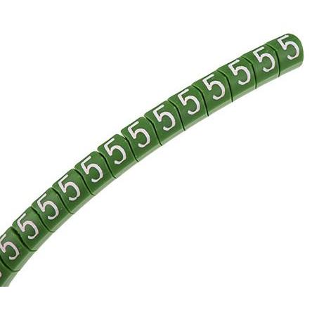Označovač kabelu, řada: Helagrip Nasouvací barva Bílá 5 mm x 6.8mm HellermannTyton Zelená 5 9 mm 901-10310