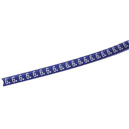 Označovač kabelu, řada: Helagrip Nasouvací barva Bílá 5 mm x 6.8mm HellermannTyton Modrá 6 9 mm 901-10311