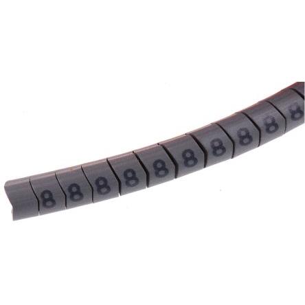 Označovač kabelu, řada: Helagrip Nasouvací barva Černá 5 mm x 6.8mm HellermannTyton Šedá 8 9 mm 901-10313