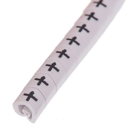 Označovač kabelu, řada: Helagrip Nasouvací barva Černá 5 mm x 6.8mm HellermannTyton Bílá + 9 mm 901-10321