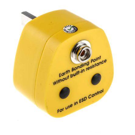 RS PRO Zemnicí zástrčka ESD 10mm kolík Vyhovuje normě EN 61340-5-1 Velká Británie