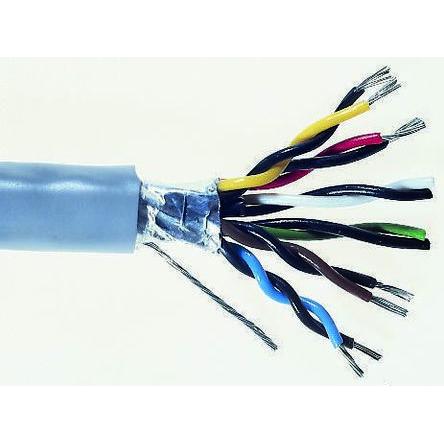 Datový kabel, řada: XTRA-GUARD FLEX, Polyvinylchlorid, 300V, chování ohně: Samozhášecí Alpha Wire 100 m, Šedá