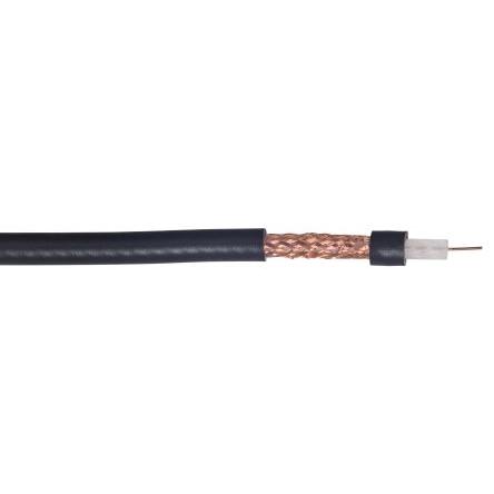 Koaxiální kabel SDI, řada: RG 59 BU RG59B/U, Černá Polyvinylchlorid, vnější průměr: 6.1 mm OD 100 m 75 Ω Adaltra Bez
