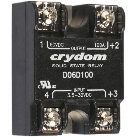 Crydom Polovodičové relé 100 A Panel 60 V dc D06D 32V