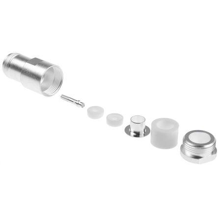 TE Connectivity Koaxiální konektor, řada: N Vnitřní, 50 Ω, orientace těla: Rovný, Kabel Konektor N Pájecí, 11GHz 165 °C